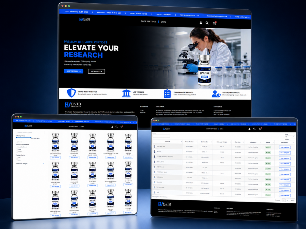 ELVTD Site Mock Up Blue Background
