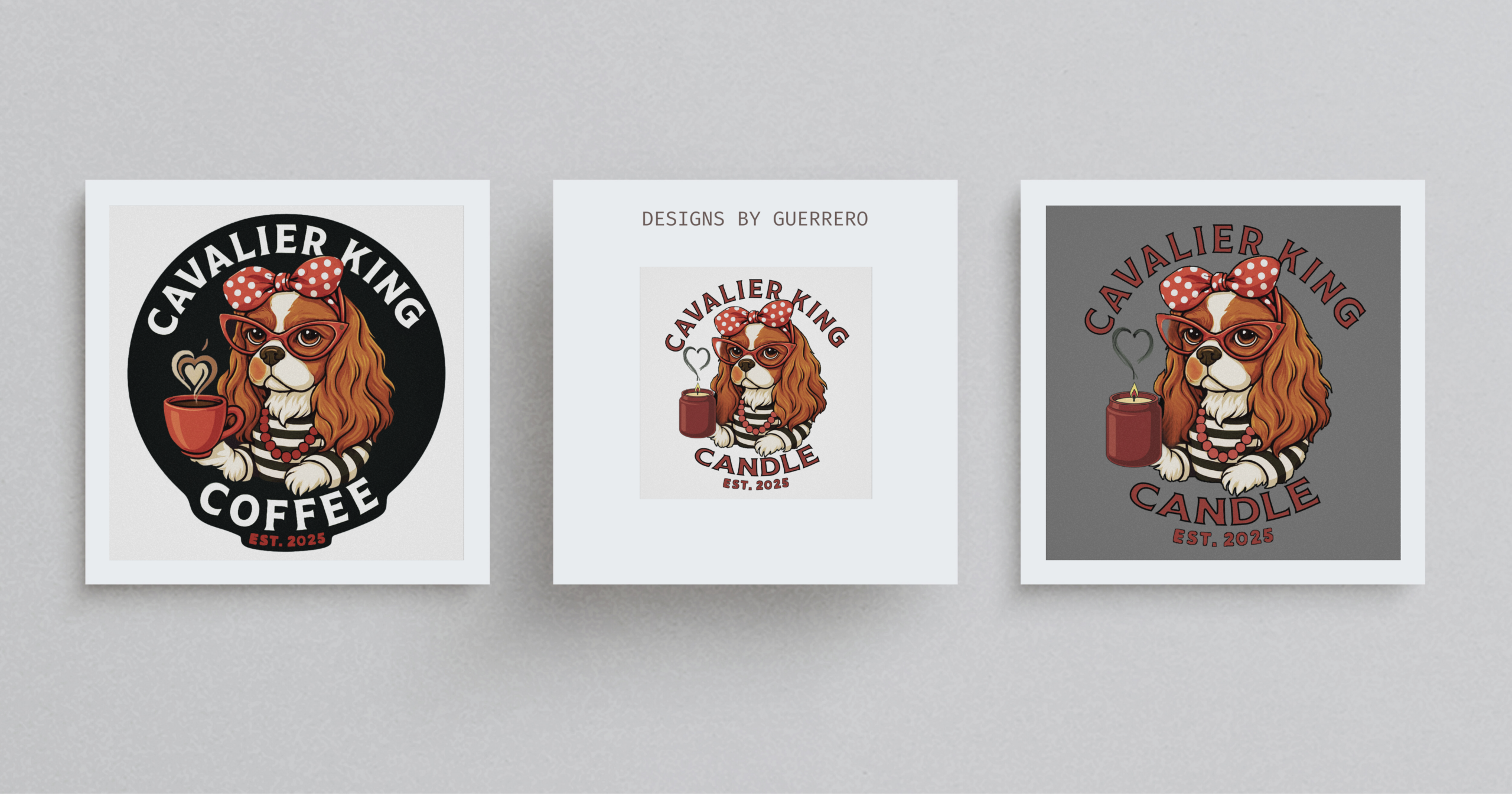 Designs By Guerrero Showcase - Cavalier Coffe/Candle