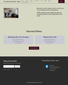The Little Event Place - Various Web Page