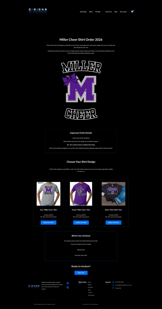 Miller Cheer Team Store